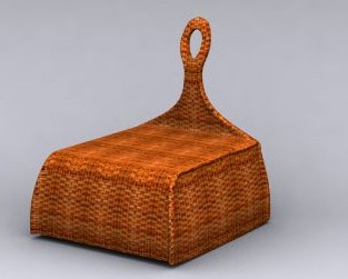Chaise en bambou tiss
