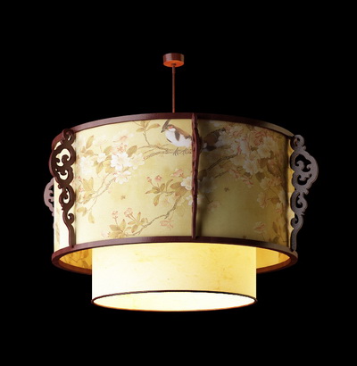 Lampe suspension de style chinois
