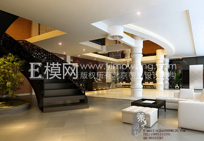 Hall d'hôtel moderne blanc

