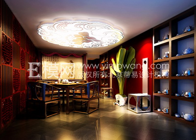 Salon de th chinois des modles 3D
