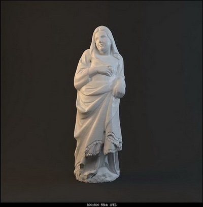Modle de la statue de caractres
