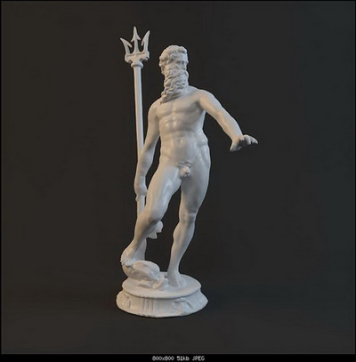 Modle de la statue de caractres
