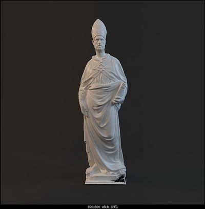 Modle de la statue de caractres
