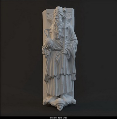 Modle de la statue de caractres
