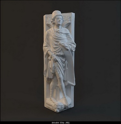 Modle de la statue de caractres
