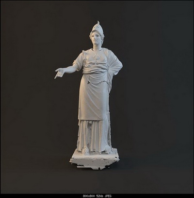Modle de la statue de caractres
