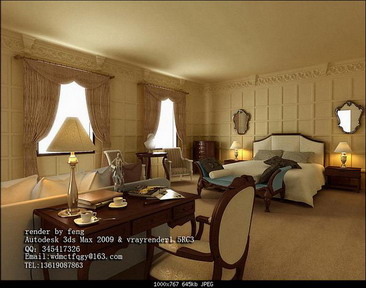 Classic style chambre modle 3D de l