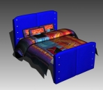 Blue lit modle 3D d