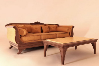 Wood canap en cuir