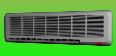 3D Model of Practical Wall-air rectangulaire conditionn