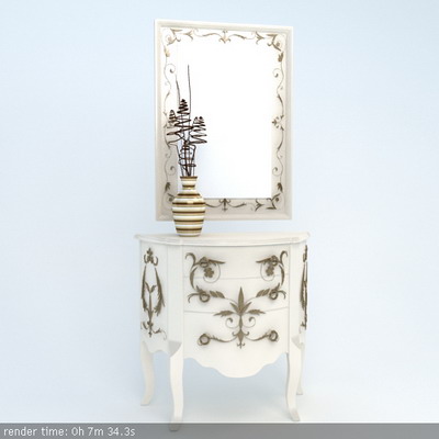 Modle 3D de bois vestibule du Cabinet