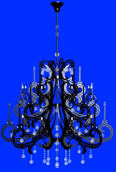 Lustres en cristal de modles 3D