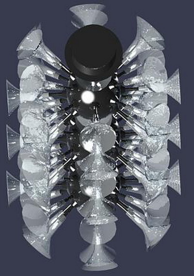 Modle 3D des orateurs lustre en verre
