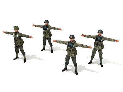 Soldier 3D Model of Allied World War II