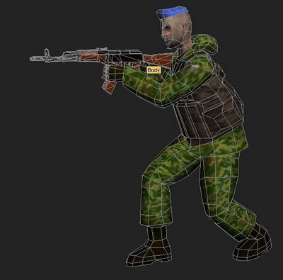 Modles 3D fusil jeu de caractres
