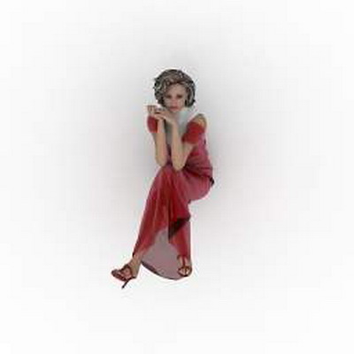 Dahongpao cheveux courts et beau modle en 3D