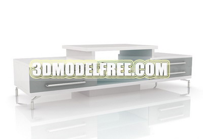 Modle 3D de White Fashion TV Cabinet
