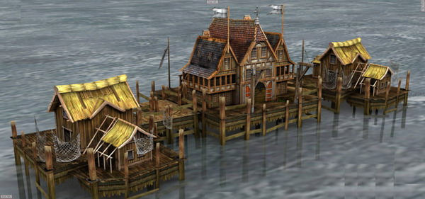 Game Scene - Water World modle 3D de la scne