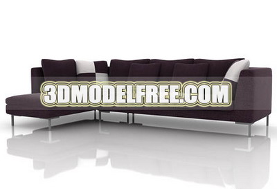 Gray canap Modle 3D de la Mode