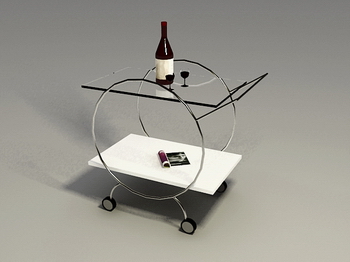 Table basse en verre Modle 3D