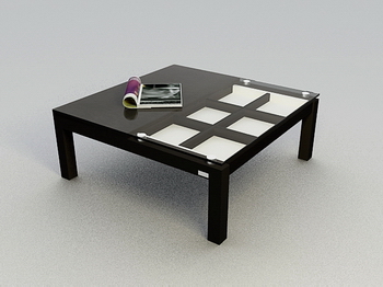 Dark table en bois du caf Modle 3D