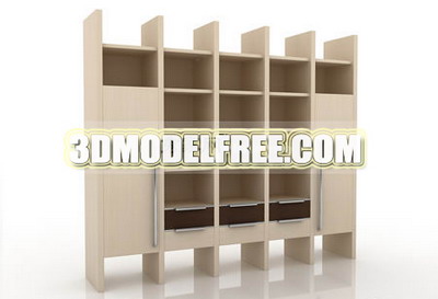 Solide armoire armoires en bois armoires de chevet Meuble TV Modle 3D