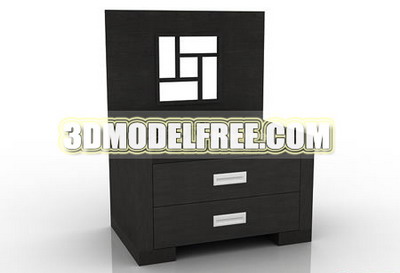 Modle 3D de type simple table en bois massif