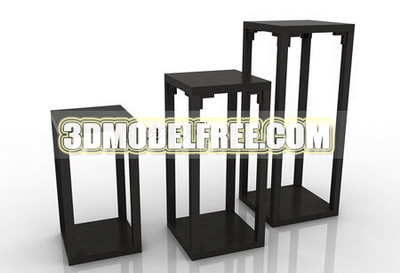 Tabouret table Lit table bois de lit, commode, meubles en bois massif, table en bois Modle 3D