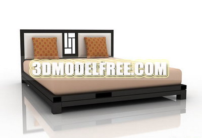 Table de meubles, armoires banc pratiques 3D Model of Bed