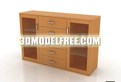Modle 3D de meubles en bois, les armoires