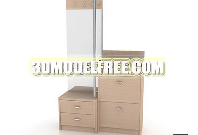 Casiers Cabinet armoire de meubles en bois de finition des modles 3D