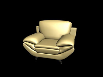 Jaune divan antique modle 3D