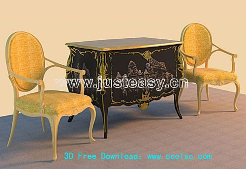 Chaire europenne modle 3D (y compris le matriel)