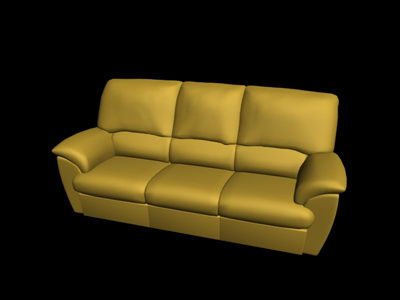 Modle 3D du canap vieille orange