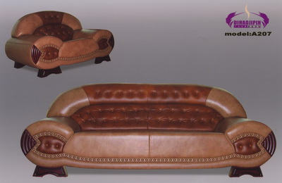 Dark canap en cuir rouge modle 3D sur le bossage
