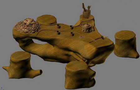 Modle 3D de la table racine processus