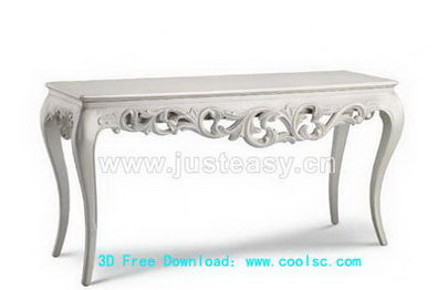 table europenne, un modle 3D (y compris le matriel)