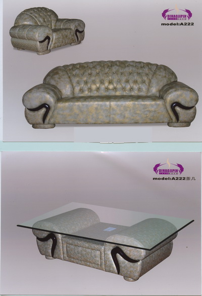 canap motif gris et  la maison une table basse