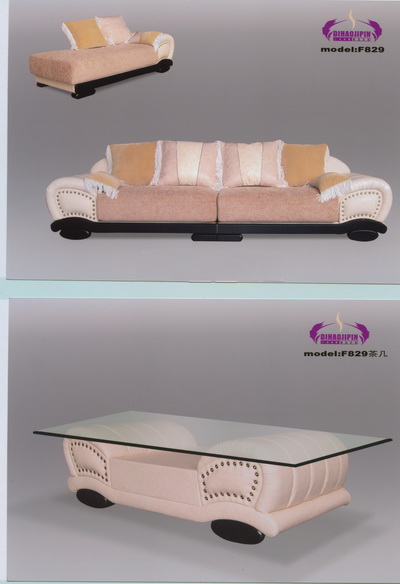 canap jaune et une table basse modle 3D de bureau