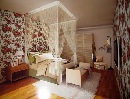 Petites fleurs modle 3D chambre de l