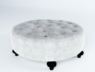 tabouret de velours modle 3D