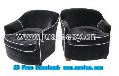 canap loisirs Black modle 3D (y compris les matriaux)