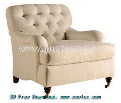 Noclassique tissu canap Ruanmian modle 3D (y compris le matriel)