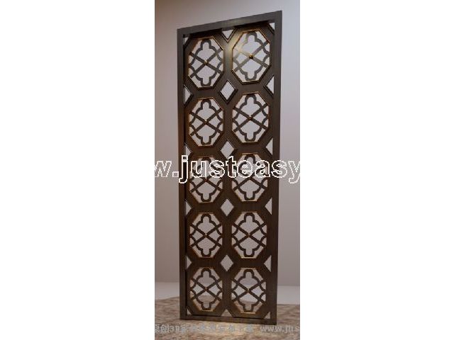 Modle 3D de Chinois grilles de fentre en bois (y compris le matriel)