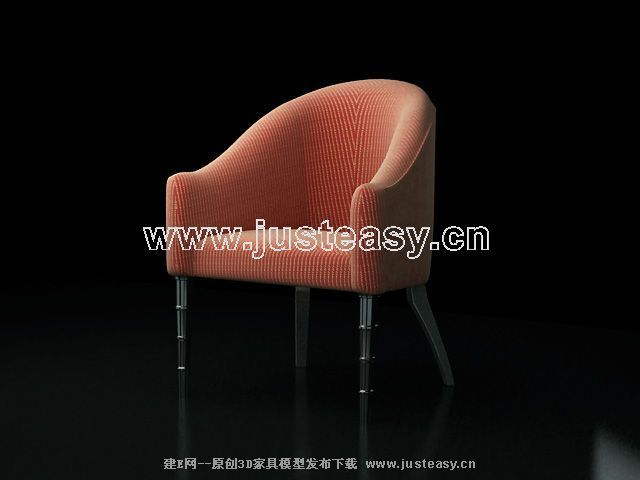 canap rose modle 3D (y compris le matriel)