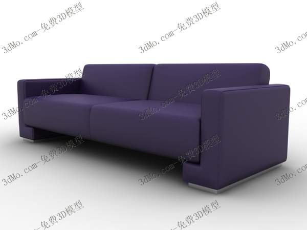 Plus de modle 3D simple du canap violet (avec matriel)
