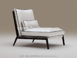 Modle 3D de la chaise classique en noir et blanc (avec matriel)