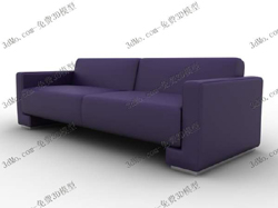 Plus de modle 3D simple du canap violet (avec matriel)