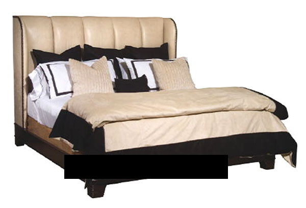 Modle 3D de lit en cuir brun europen (y compris le matriel)
