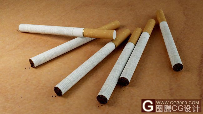 Modle 3D de cigarettes bout de filtre (y compris le matriel)
